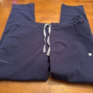 Figs Kade Cargo Scrub Pants Womens M Blue Technical Collection Medical Nurse